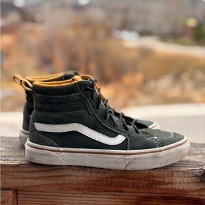 Vans Kids High-Top Sneakers - Green and Mustard - Youth 4